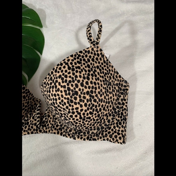 NEW $30 Shade & Shore Animal Light Lift Wire‎ Ribbed Bikini Top [ SZ 34C ] - Picture 6 of 12